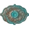 Ekena Millwork Pesaro Ceiling Medallion, Hand-Painted Copper Green Patina, 36"W x 26"H x 1 1/2"P CM36X26PECGS - alternate 1
